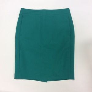 {2} Green J. Crew Factory Pencil Skirt